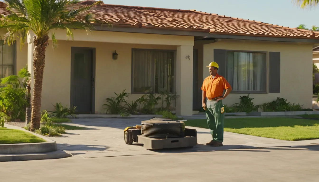 A friendly provider talking with a homeowner outside a Largo home